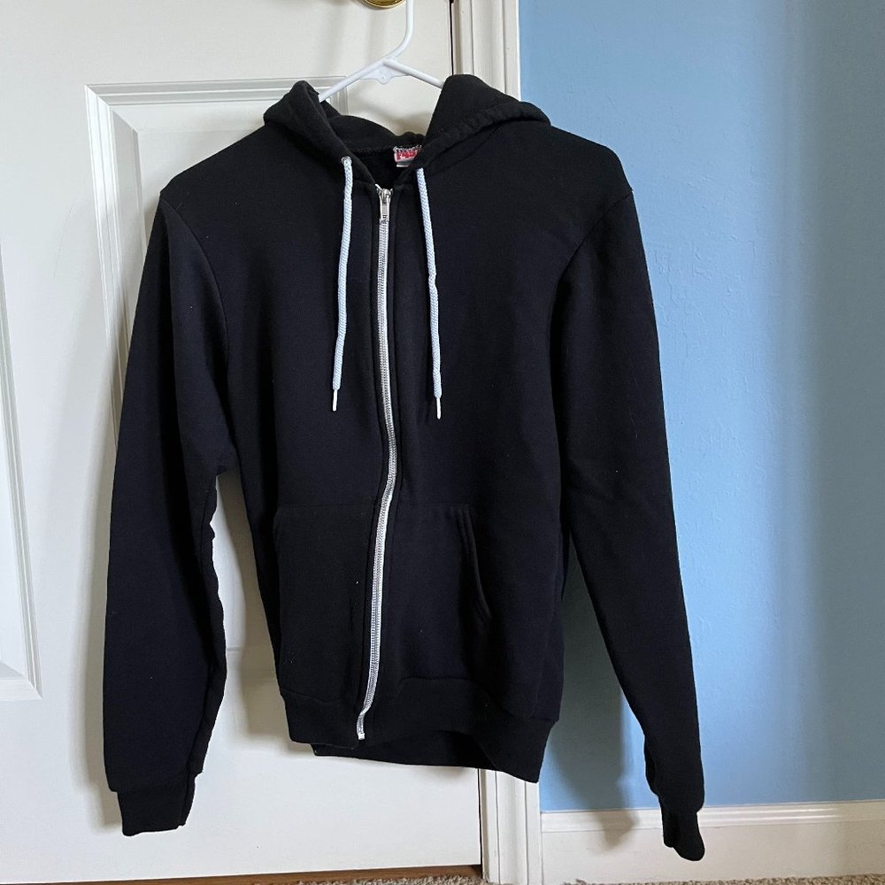 Black American Apparel Zip Up Hoodie